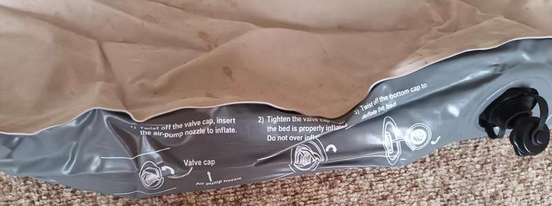 Single Blow Up Mattress with Carry Bag.