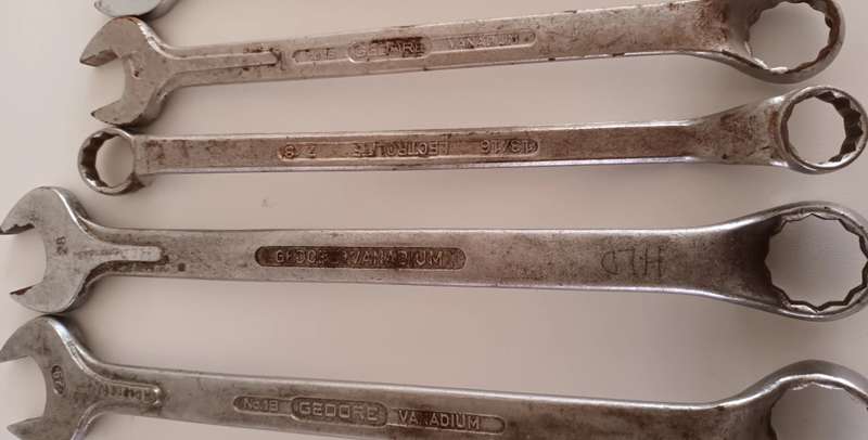Lot of Spanners. 16 pieces. Various Sizes.