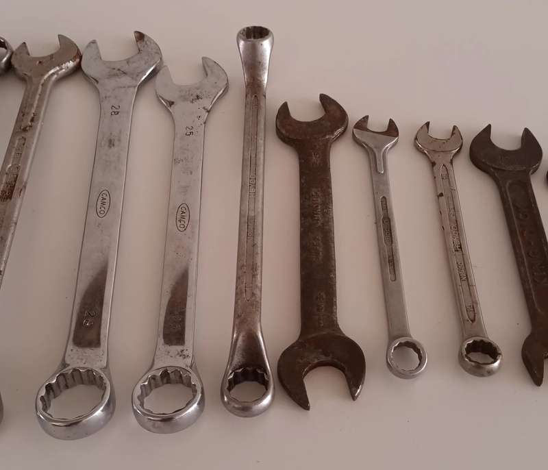 Lot of Spanners. 16 pieces. Various Sizes.