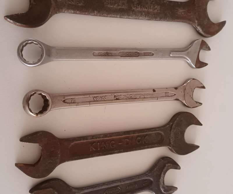 Lot of Spanners. 16 pieces. Various Sizes.