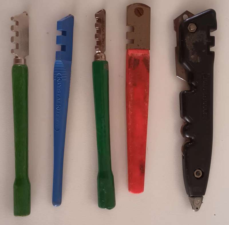 Lot of Glass Cutting Tools plus Multitool.