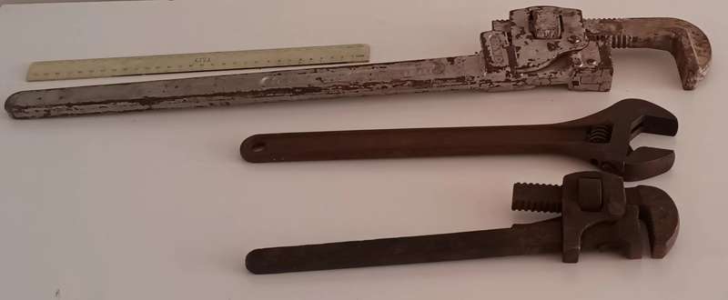2x Monkey Wrenches plus 1x Shifting Spanner.