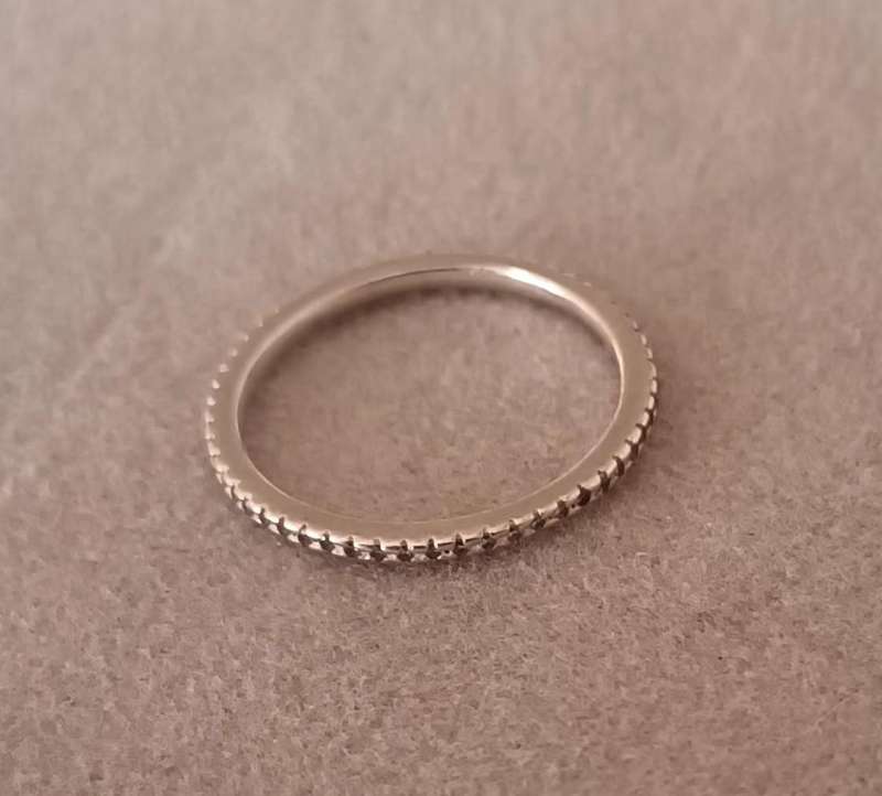 Sterling Silver Full Eternity Ring. Size N