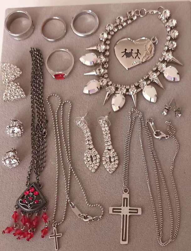 Lot of Stainless Steel & Costume Jewellry.