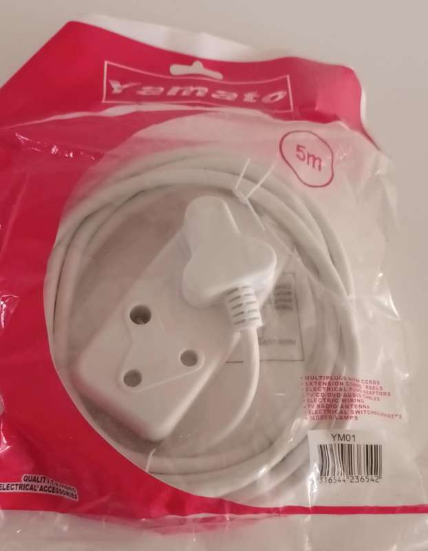 5 Meter Extension Cord. New.