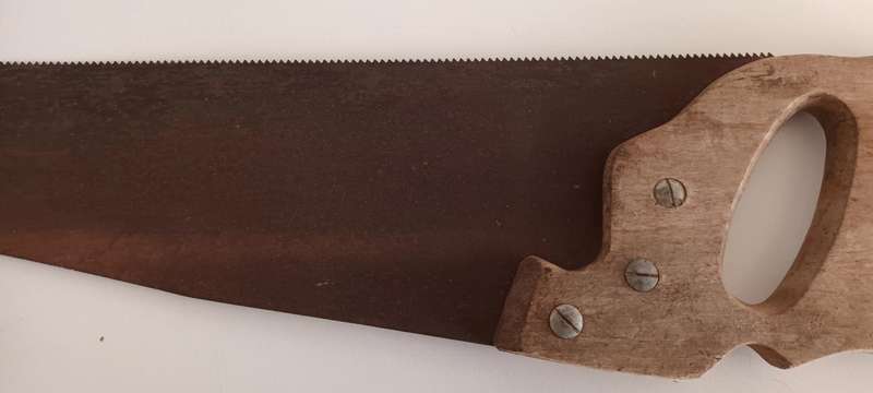 Vintage Saw with Wooden Handle.