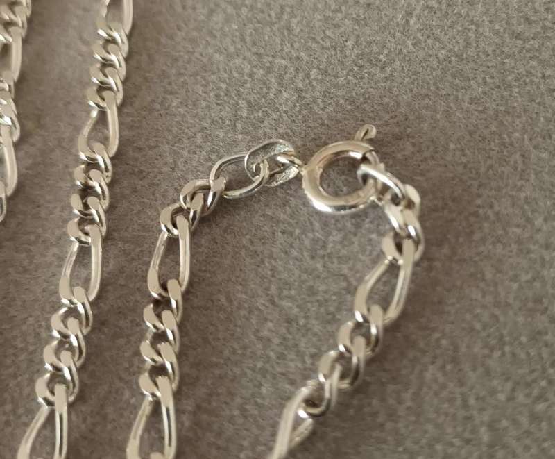 Sterling Silver Necklace With Pendant. Length 70cm. Pendant 25x17mm. 20.5g.