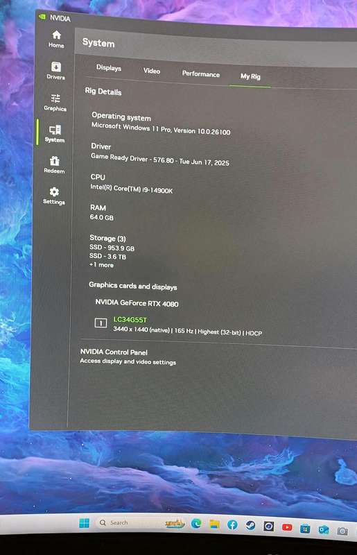 High End Gaming PC  i9 14900k/RTX 4080/64GB Ram/9Tb Storage/ 34" Ultrawide Monitor. Collection only!