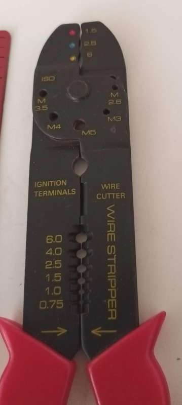 Crimping tool plus Side Cutters.