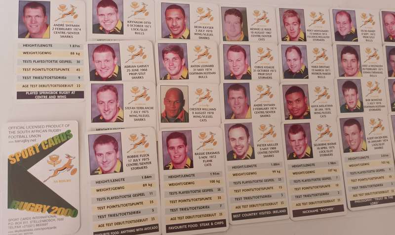 2000 Rugby Sports Cards.