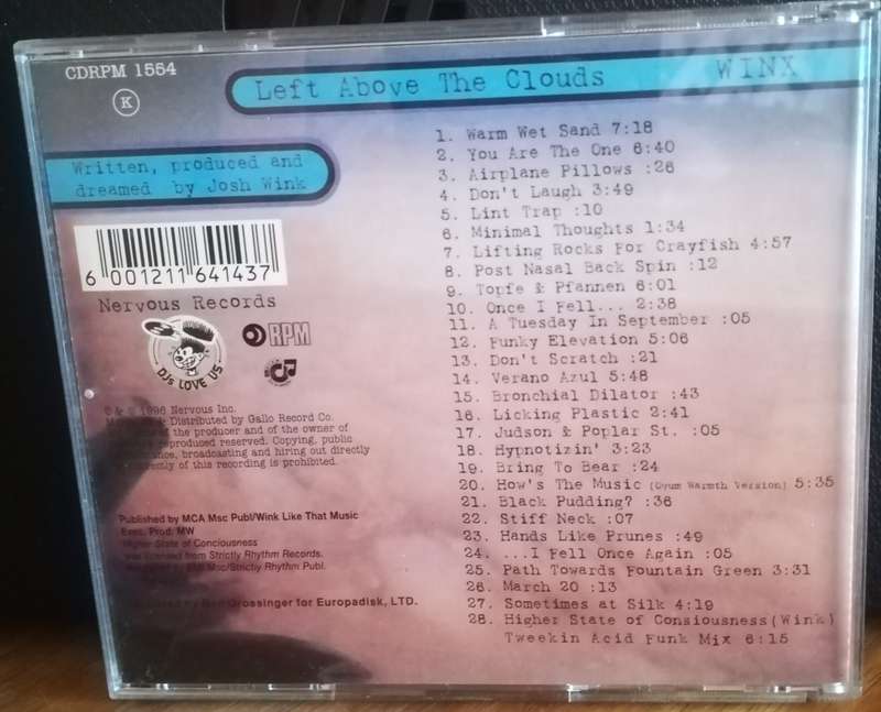 WINX - LEFT ABOVE THE CLOUDS CD