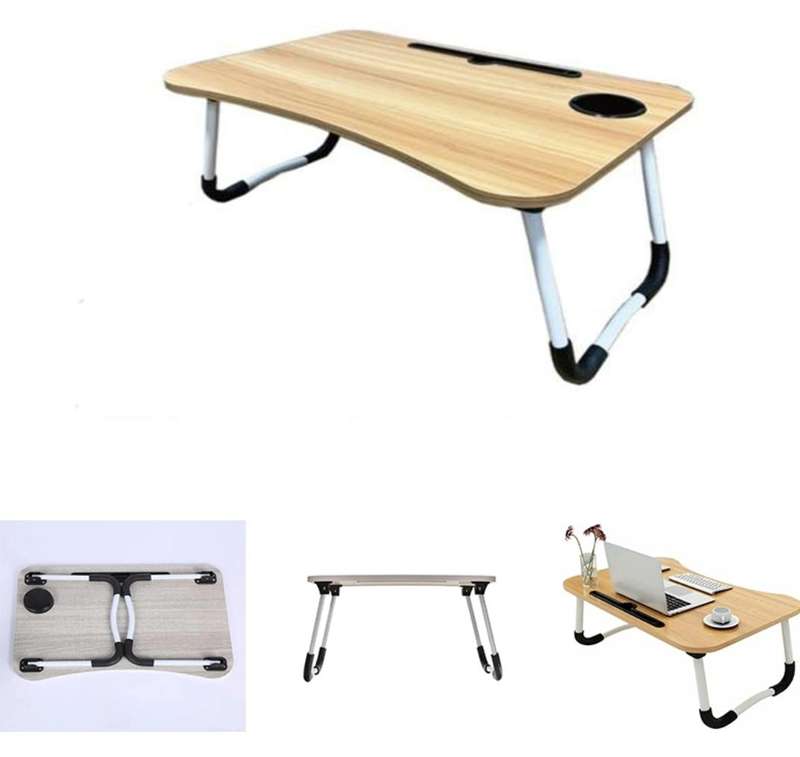 Convenient Folding Small Table. Lazy Bed, Computer, Desk Table. Black. New.