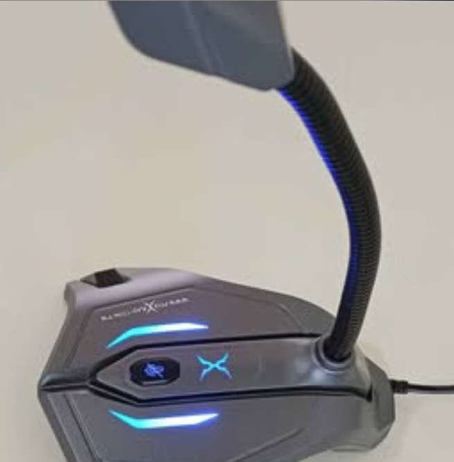 Foxxray Gray Iron USB Gaming Microphone