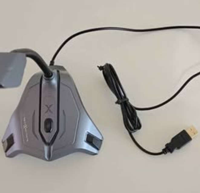Foxxray Gray Iron USB Gaming Microphone