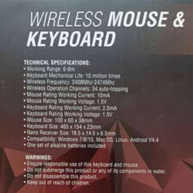 Volkano Sapphire Series Wireless Keyboard & Mouse. New.