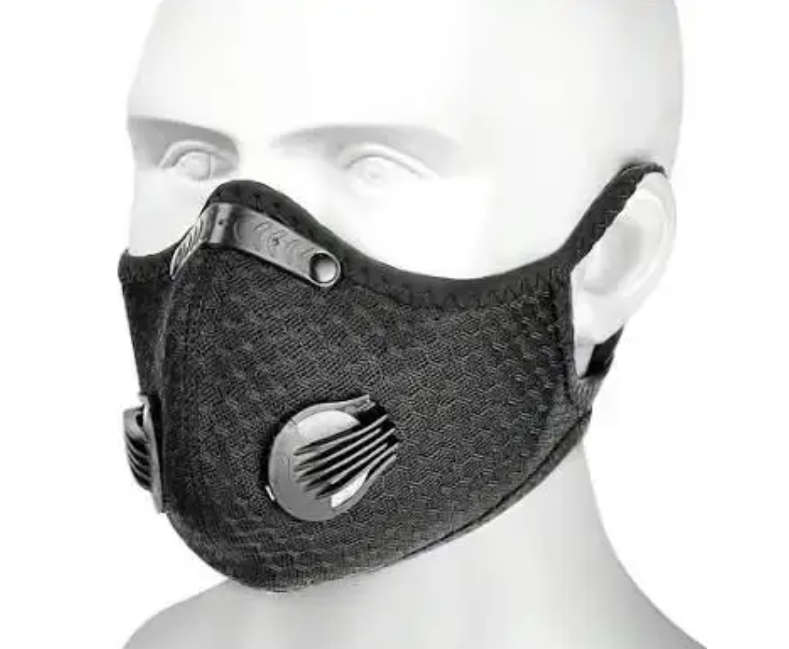 Face Mask - Protective Reusable Multiple Filter Layered Valve including 10 Carbon Filter Pads.
