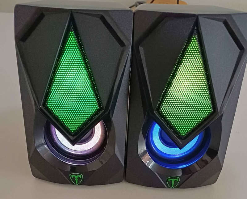 T-Dagger T-TGS500 BlackBox 3W|3.5mm|RGB PC Speakers. Like New.