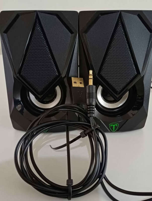 T-Dagger T-TGS500 BlackBox 3W|3.5mm|RGB PC Speakers. Like New.