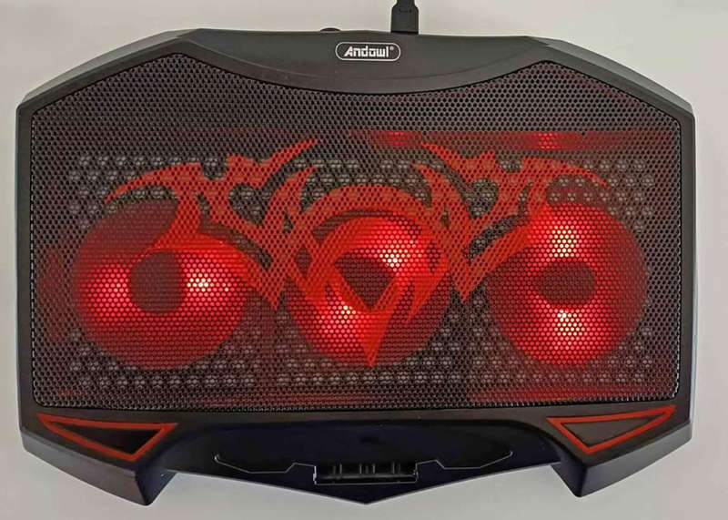 Notebook Cooler with LED and 3 High Speed Fans.