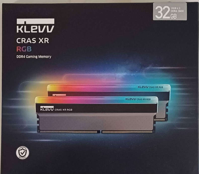 32GB (16GB x 2) KLEVV CRAS XR RGB DDR4 3600MHz. Original packaging.