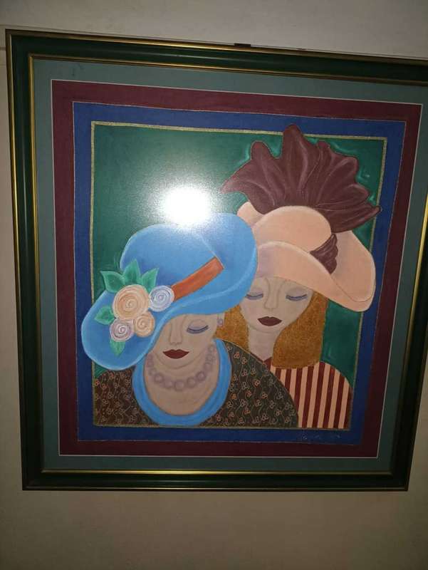Painting of ladies with Hats