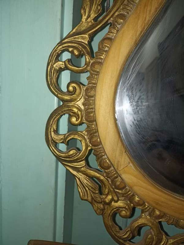 Vintage Victorian mirror and corner table