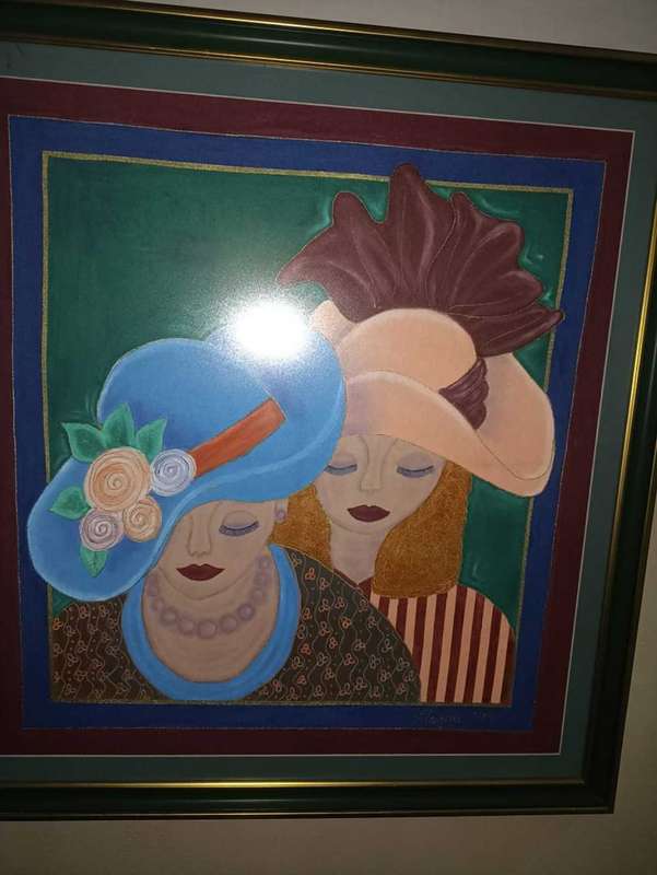 Painting of ladies with Hats