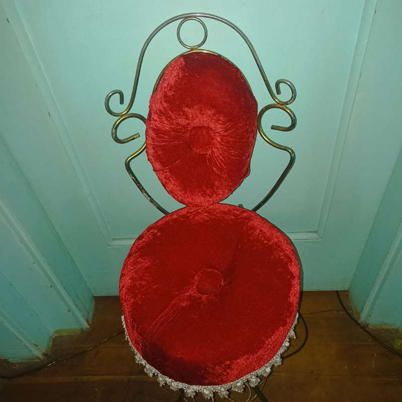 1960 RED WINE  Boudoir chair renovated