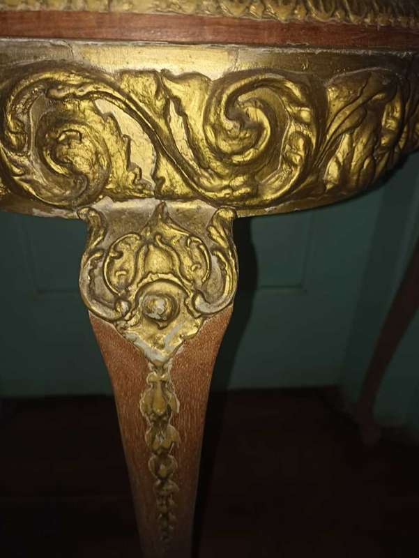Vintage Victorian mirror and corner table
