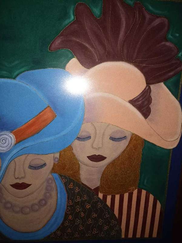 Painting of ladies with Hats