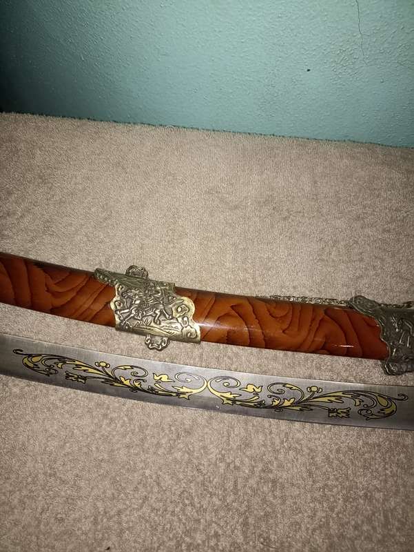 Sword with pattern on the Blade