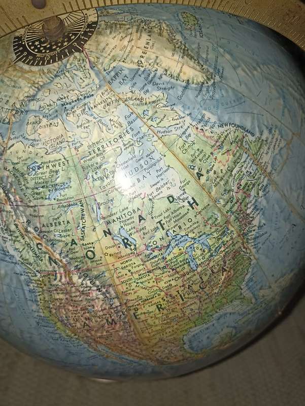 REPLOGAL VINTAGE GLOBE MADE IN USA