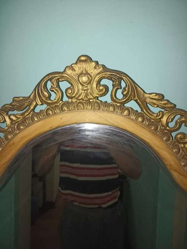 Vintage Victorian mirror and corner table