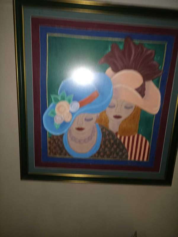 Painting of ladies with Hats