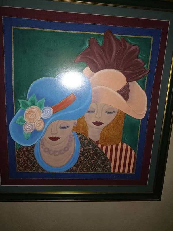 Painting of ladies with Hats