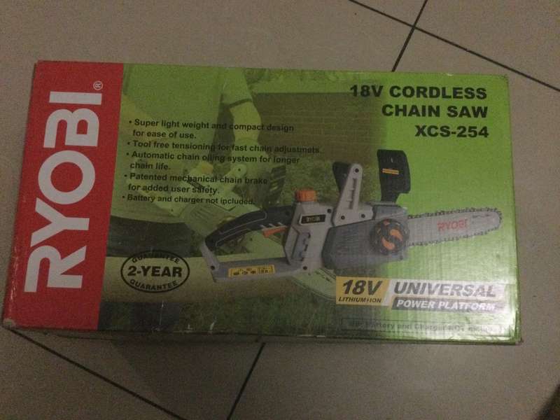 RYOBI 18V CORDLESS CHAIN SAW XCS - 254