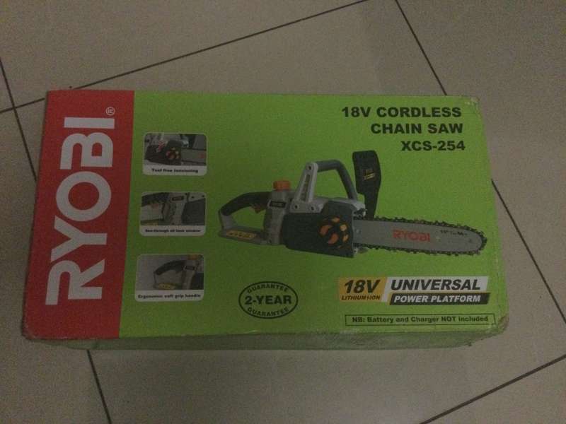 RYOBI 18V CORDLESS CHAIN SAW XCS - 254