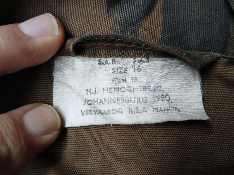 SAP - South African Railway Police Task Force  Camouflage Long Sleeve Shirt and Trousers - RARE ITEM