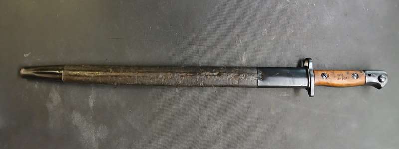 1907 Pattern 303 Bayonet With Brown Leather Scabbard