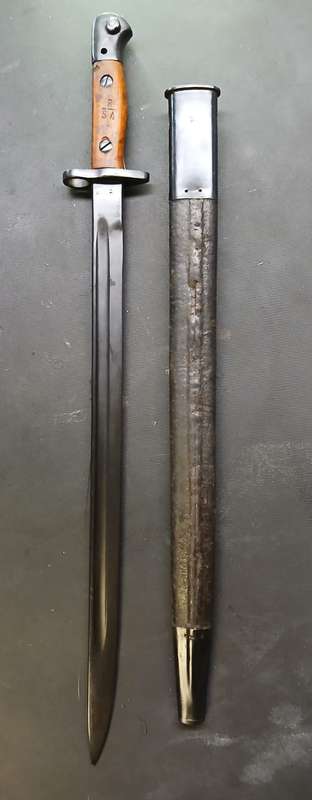 1907 Pattern 303 Bayonet With Brown Leather Scabbard