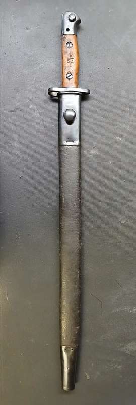 1907 Pattern 303 Bayonet With Brown Leather Scabbard