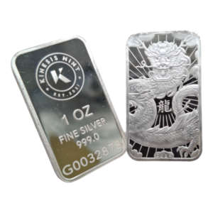 2024 1Oz Kinesis Silver Lunar Dragon Bar ~