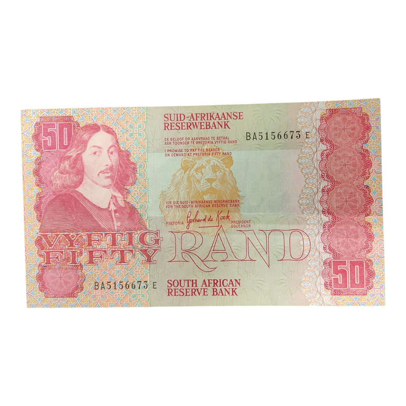 Gerhard de Kock (Rare BA Note) 50 Rand