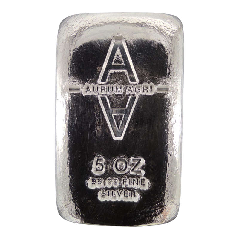 Aurum Agri 5 Oz 99.99 Fine Silver Bar