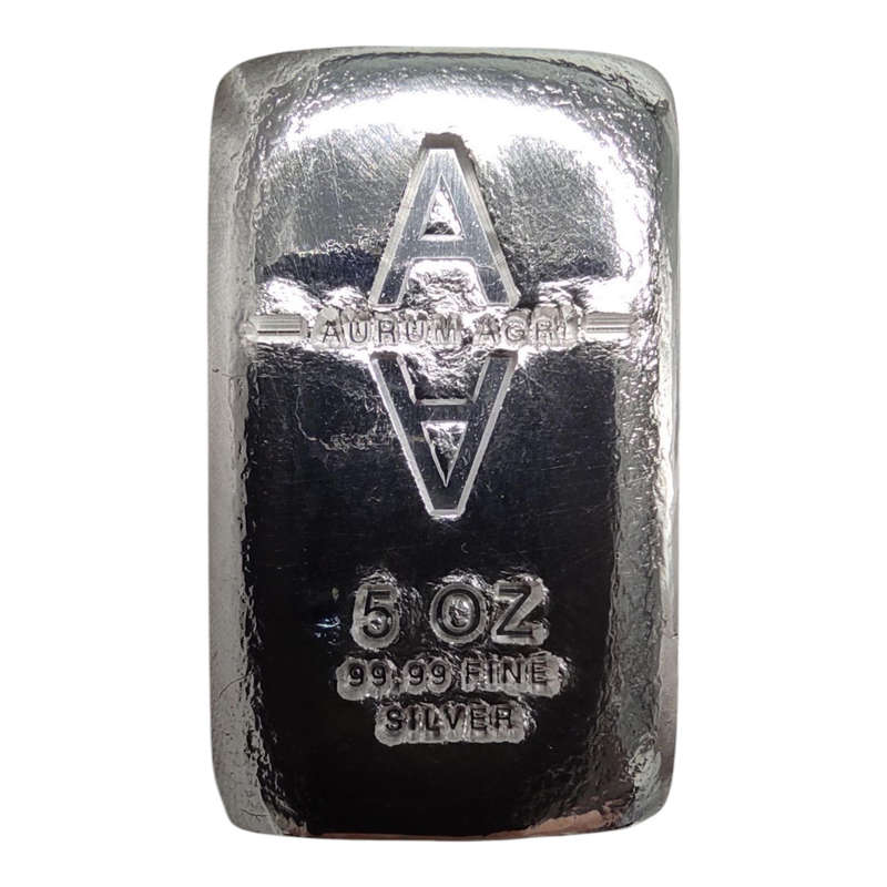 Aurum Agri 5 Oz 99.99 Fine Silver Bar