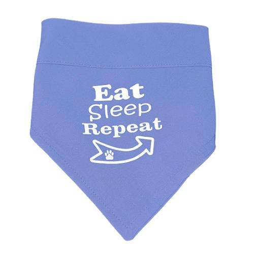 Pet Bandana Blue ( Eat Sleep Repeat )