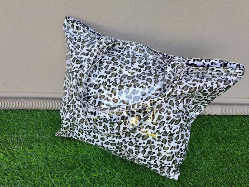 Leopard print pvc bag
