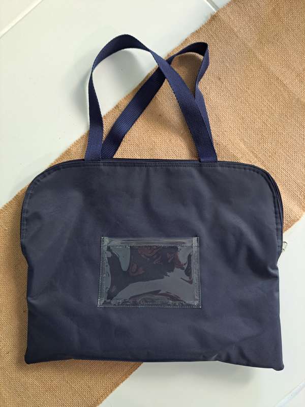 Canvas book bag navy