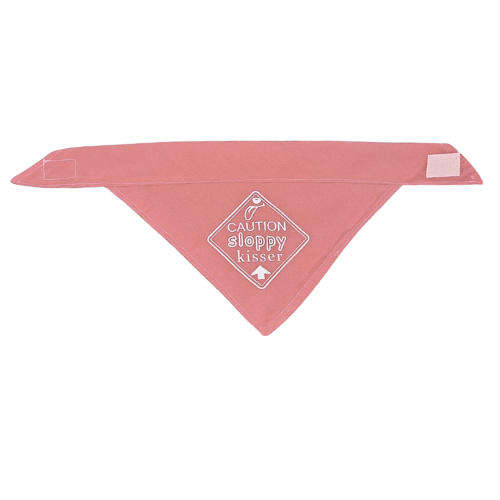 Pet Bandana Pink (Caution Sloppy Kisser)