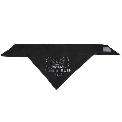 Pet Bandana Black (Treat please, I had a ruff day)
